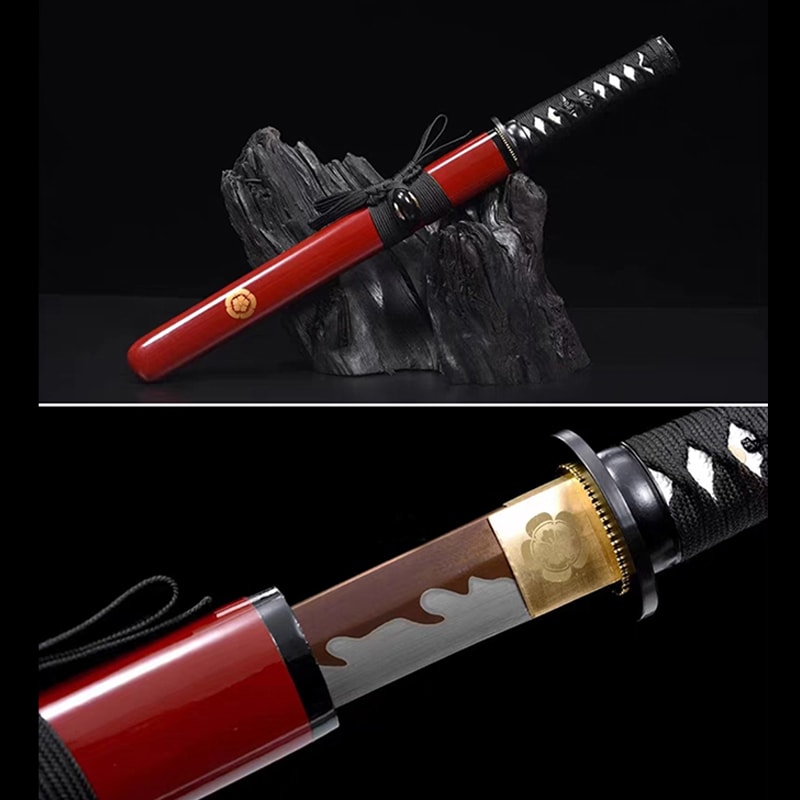 Tanto Kimitsu forgé main en acier T10 avec saya assortie