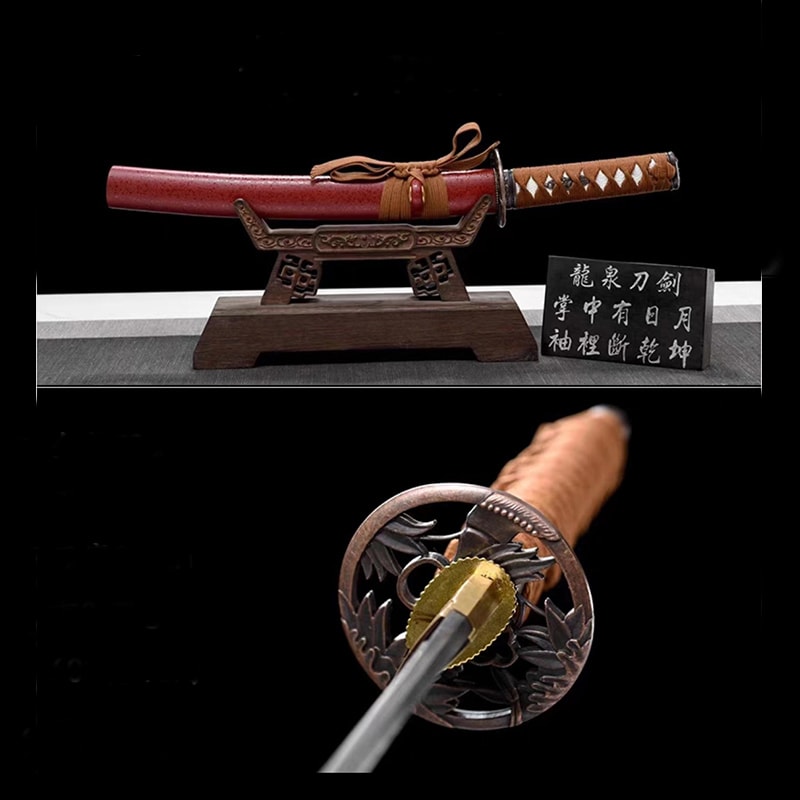 Tanto Ozu forgé main en acier T10 avec saya assortie