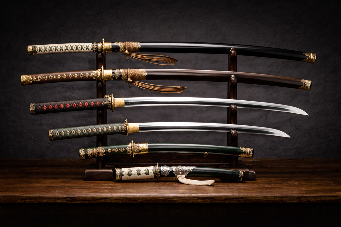 Collection de sabres japonais katana wakizashi tanto nodachi