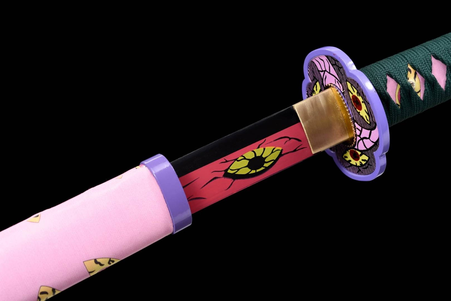 Katana Kokushibo – Demon Slayer - détail de la poignée (tsuka)