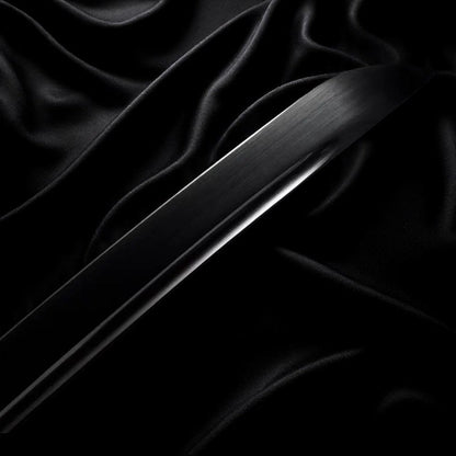 Katana Lame Noire – Acier 1060 - détail de la tsuba (garde)