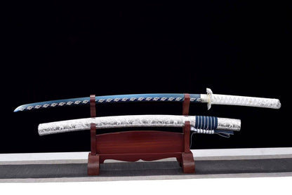 Katana Ailes d'Ange – Acier T10 - détail de la poignée (tsuka)