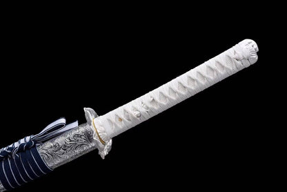Katana Ailes d'Ange – Acier T10 - détail du fourreau (saya)