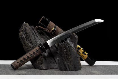 Tsuka tressée du tanto Yokohama avec menuki traditionnel