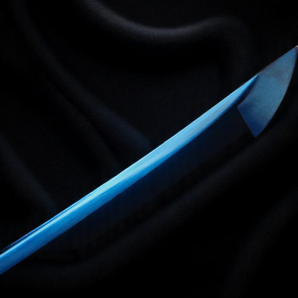 Katana Dragon Bleu – Acier T10 - détail de la tsuba (garde)