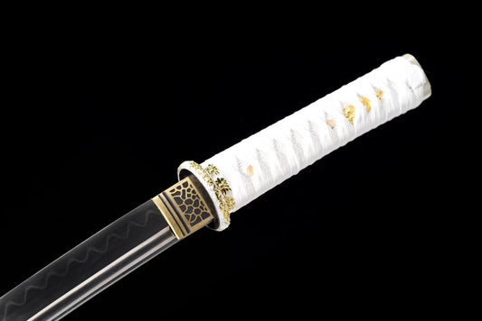 Wakizashi Tamana en acier T10 forgé à la main avec véritable hamon