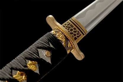 Wakizashi Kanoya en acier Carbone 1060 forgé à la main avec fourreau