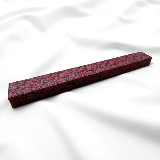 Coffret Cadeau Katana en Brocart Rouge – Motifs Floraux - vue principale