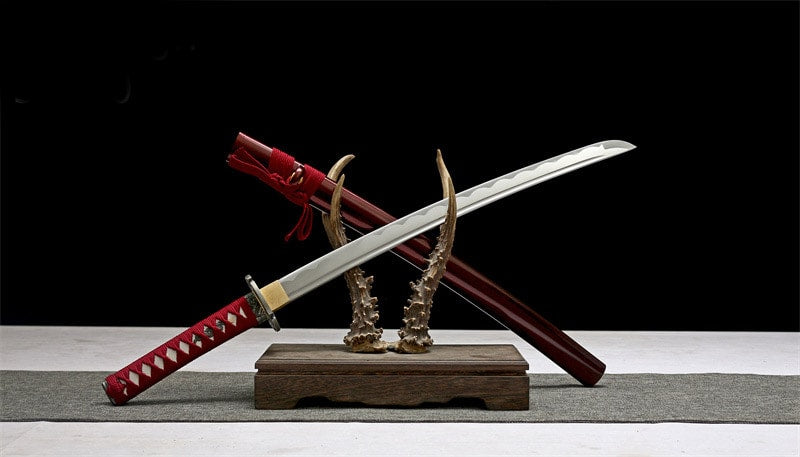 Tsuba artisanale du wakizashi Kagoshima en acier T10