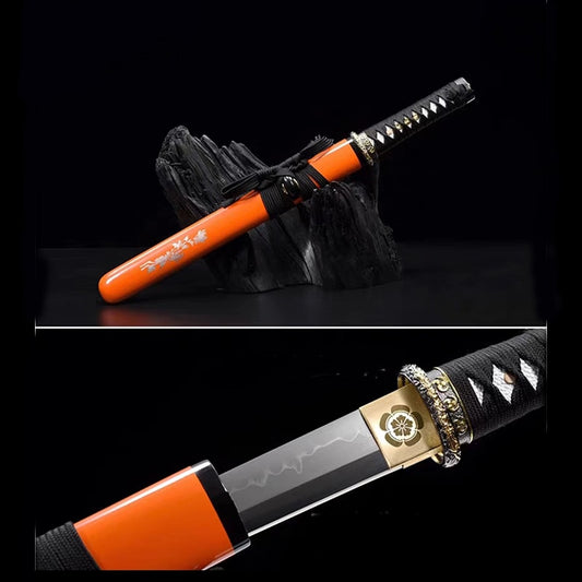 Tanto Urayasu forgé main en acier T10 avec saya assortie