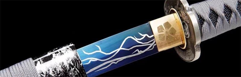 Lame forgée du tanto Sodegaura en acier T10 Bleu