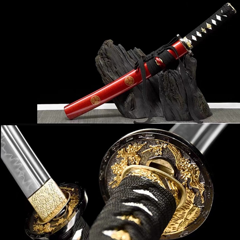 Tanto Inzai forgé main en acier T10 avec saya assortie