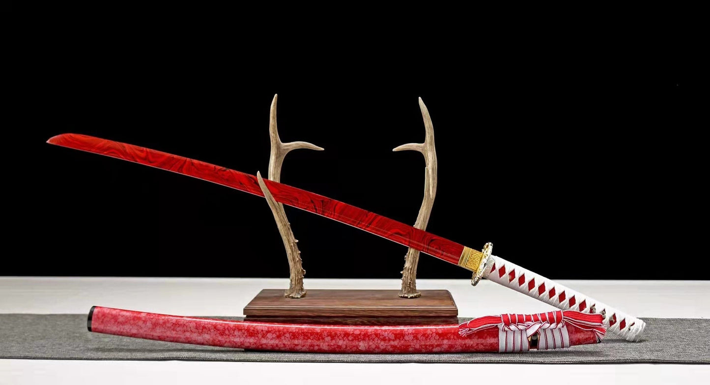 Katana Akita – Acier 1060 - détail du fourreau (saya)