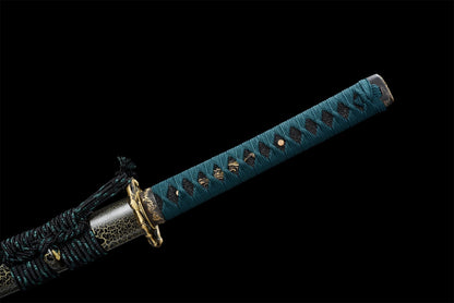 Katana Printemps Doré – Damas - détail de la tsuba (garde)