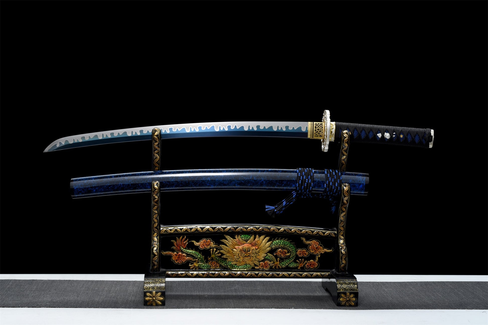 Détail du hamon sur la lame du wakizashi Ocean