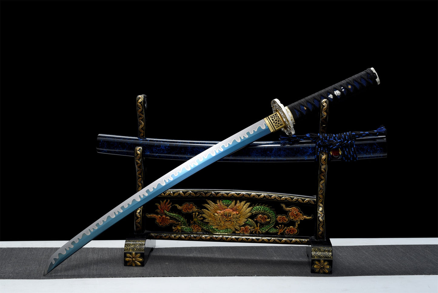 Habaki et seppa du wakizashi Ocean forgé main