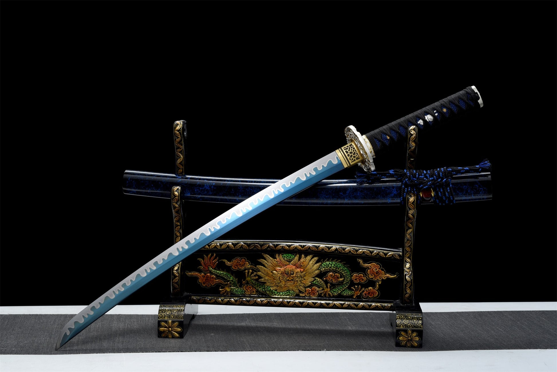 Habaki et seppa du wakizashi Ocean forgé main