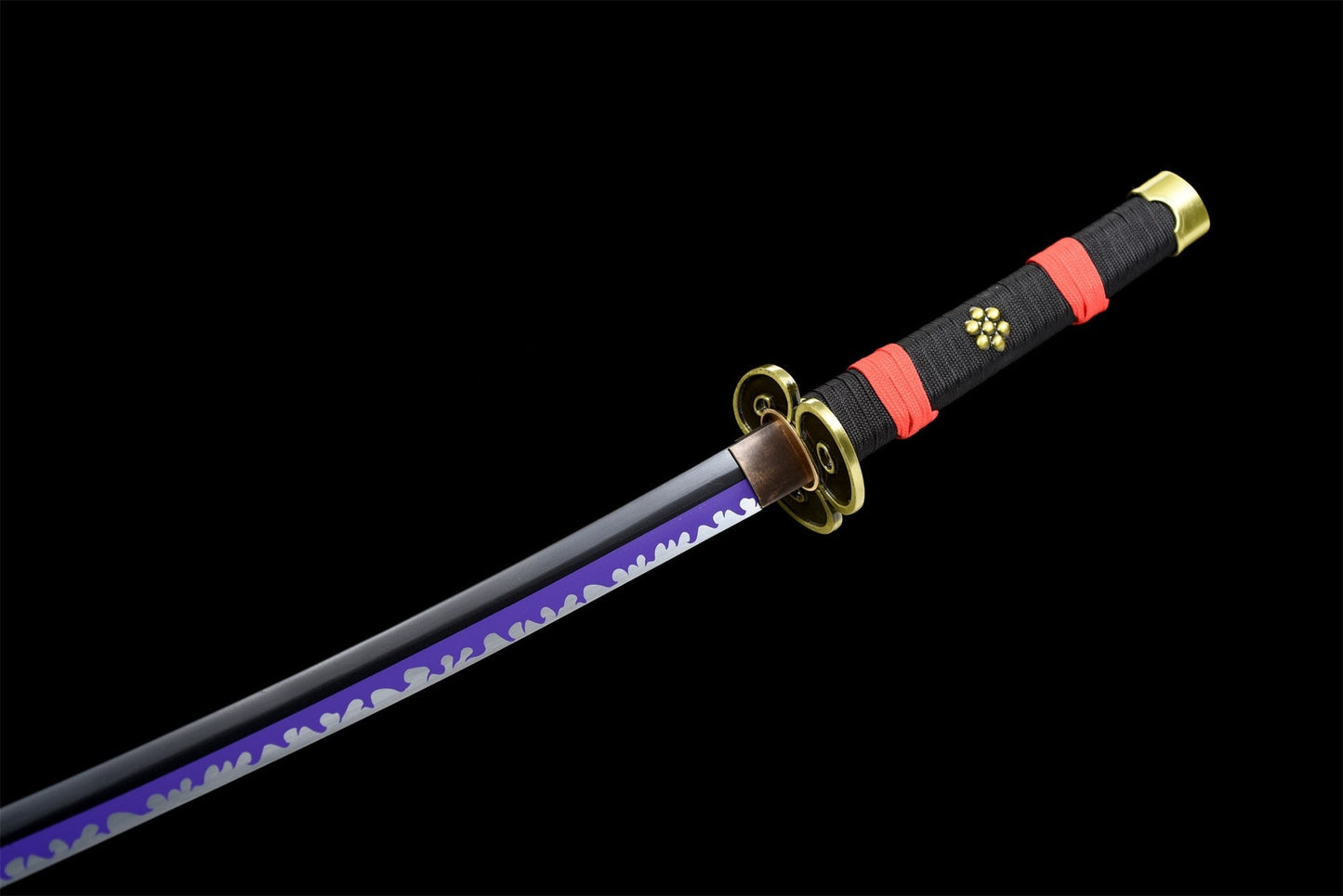 Katana Enma Noir – One Piece - vue d'ensemble sur fond noir