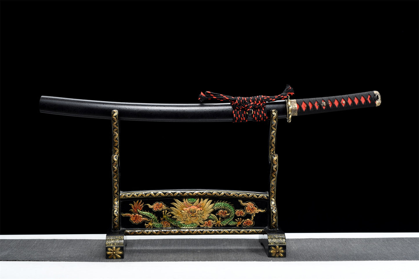 Lame forgée du wakizashi Maizuru en acier Damas