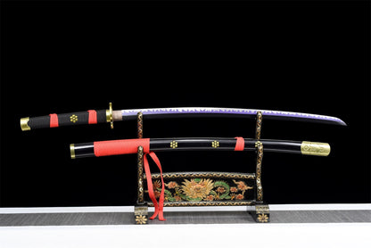 Katana Enma Noir – One Piece - détail de la tsuba (garde)