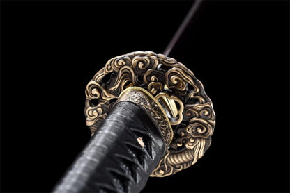Katana Multivers – Damas Violet - détail de la poignée (tsuka)