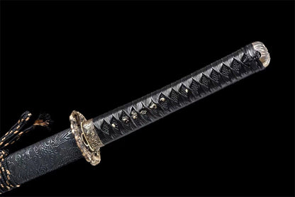 Katana Multivers – Damas Violet - détail de la tsuba (garde)