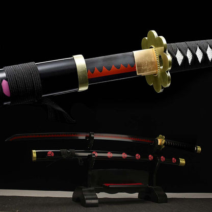 Katana Shusui Zoro – One Piece Acier Carbone 1060 - vue complète avec fourreau