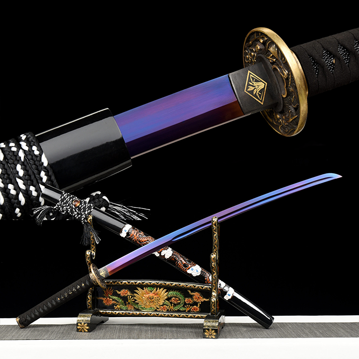 Katana Owase – Acier Manganèse - vue complète avec fourreau