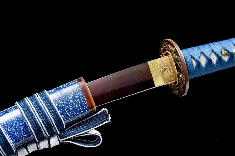 Lame forgée du tanto Sabae en acier Damas Torsadé