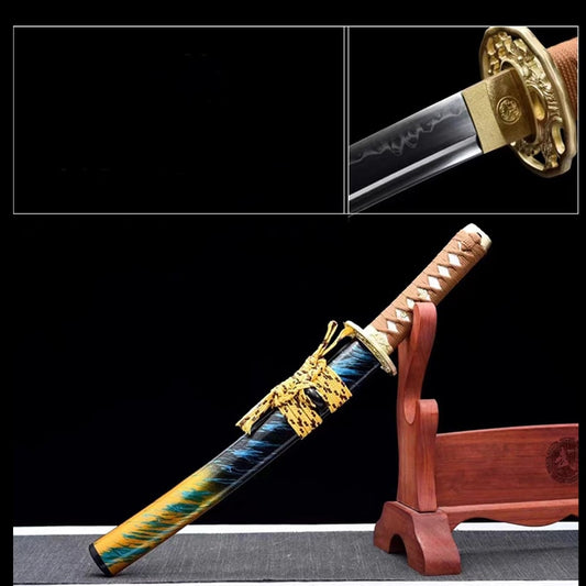 Tanto Fukui forgé main en acier T10 avec saya assortie